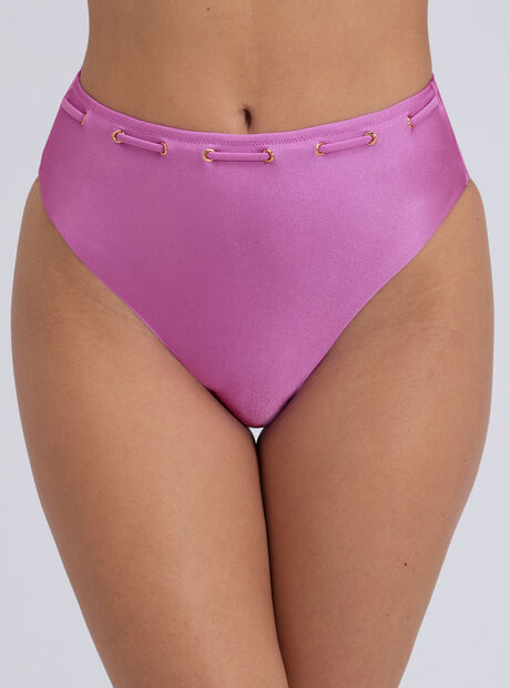 Ibiza lace up high waisted bikini bottoms