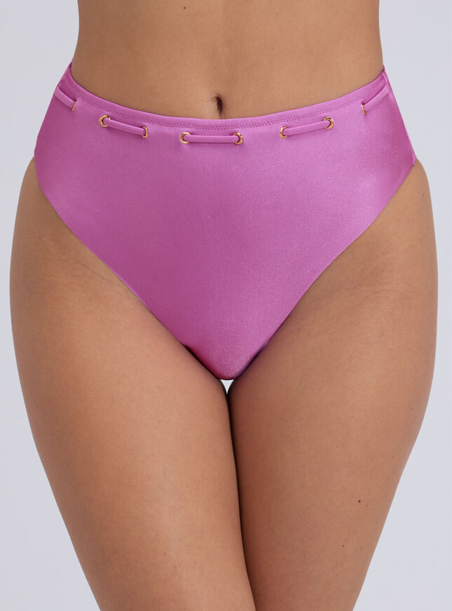 Ibiza lace up high waisted bikini bottoms