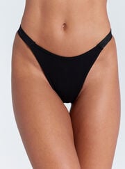3 pack Amiee ribbed high leg thongs