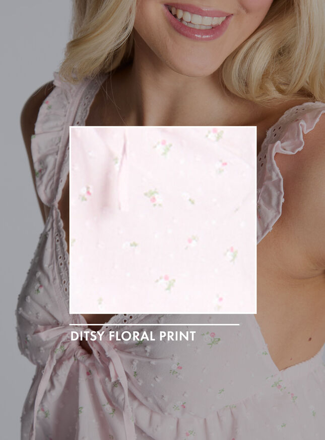 Ditsy floral cotton cami pyjama set