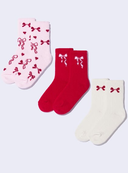 3 pack bow supersoft ankle socks