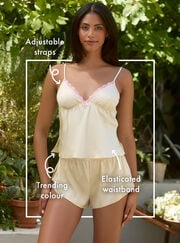 Kaya satin short cami set