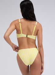 Jamaica striped plunge bikini top