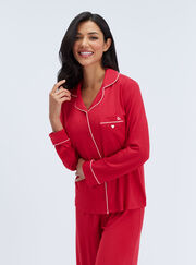 Piping modal long pyjama set