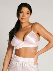 Star satin bralette