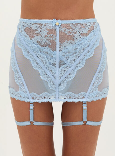 Veronique lace skirt suspender belt
