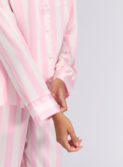 Oversized satin top and pant pyjama set