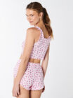 Floral keyhole cotton short pyjama set