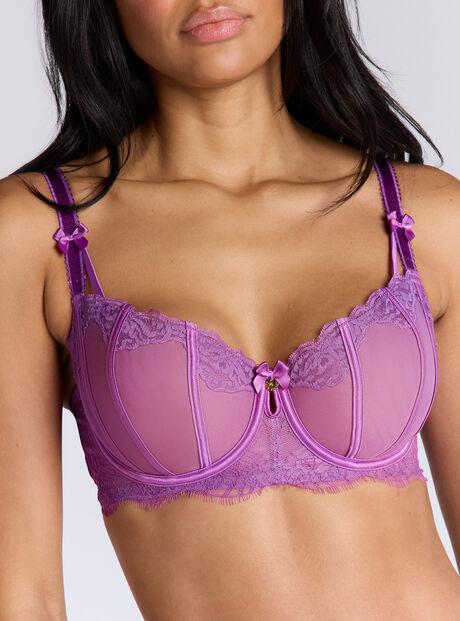 Savannah sheer mesh balconette bra