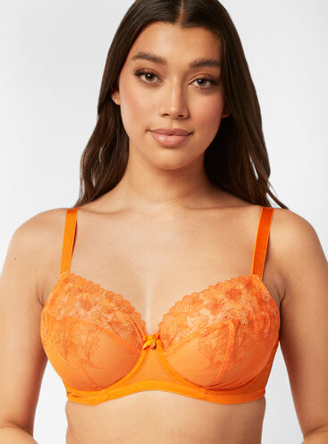 Kourtney unpadded floral balconette bra