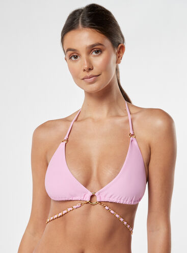 Miami chain triangle bikini top
