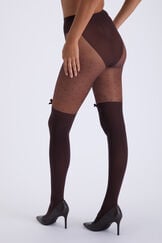 Chocolate mock knee high tights