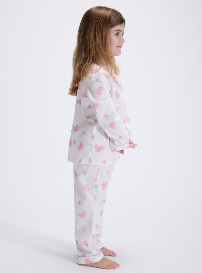 Kids' love clouds fleece pyjamas in a bag