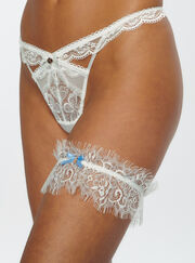 Eyelash lace bridal garter