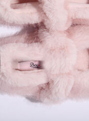 Fluffy ballet pump slippers