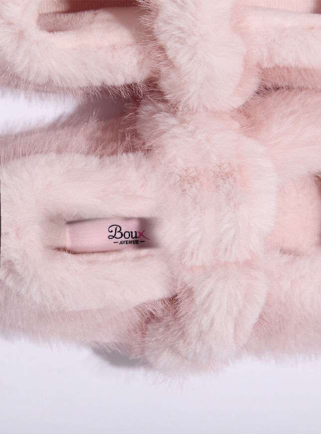 Fluffy ballet pump slippers