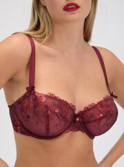 Marcella embroidered plunge bra