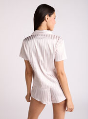 Stripe satin short pyjama set