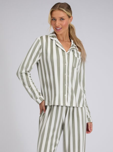 Striped velour pyjama set
