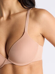 Padded microfibre plunge t-shirt bra