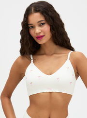 Cocktail embroidered seamless bralette