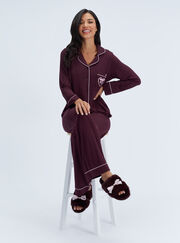 Piping modal long pyjama set