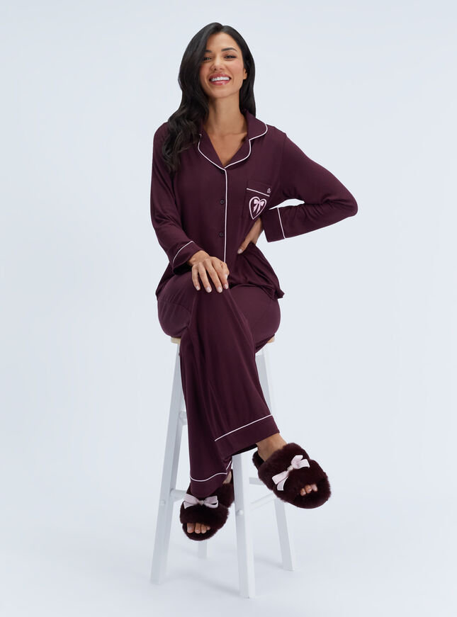 Piping modal long pyjama set