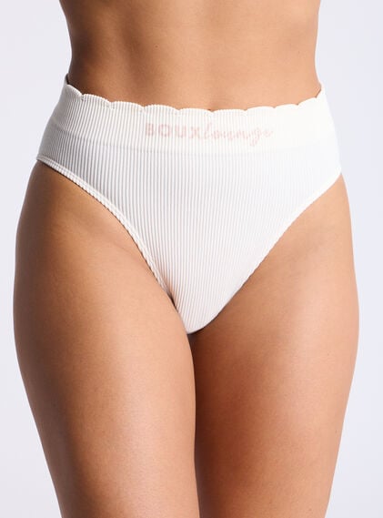 Ribbed seamless scallop briefs
