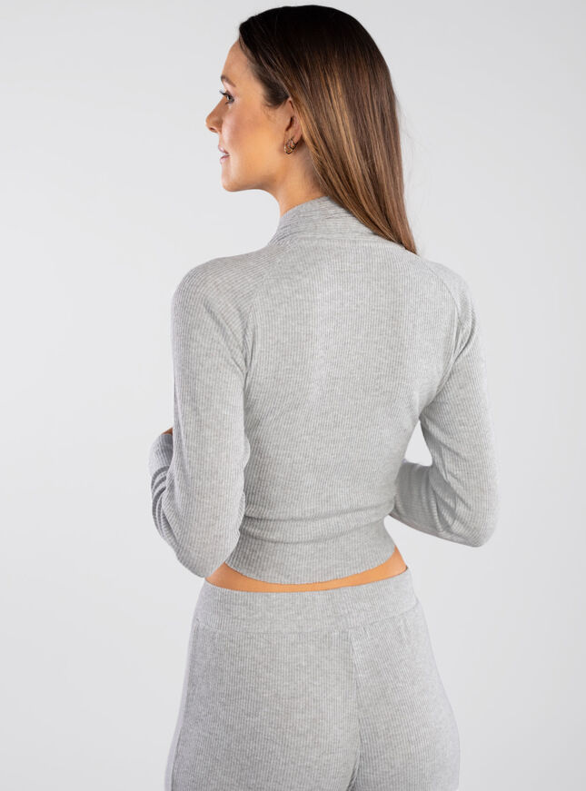 Lillie ribbed lounge tie top