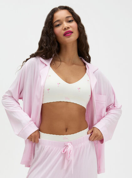 Cocktail embroidered seamless bralette