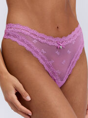 Lottie bow mesh thong