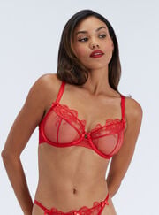 Claudette embroidered plunge bra
