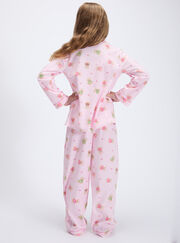 Kids' teddy bear fleece pyjamas in a bag