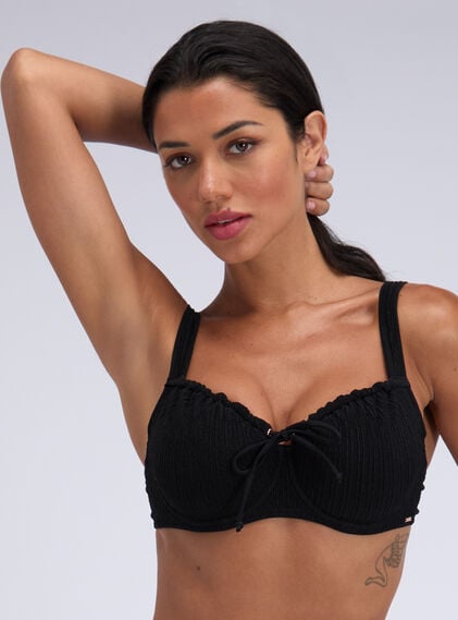 Amalfi crinkle balconette bikini top