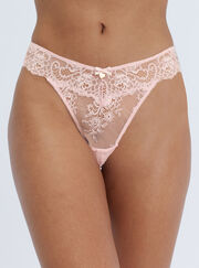 Amber lace thong