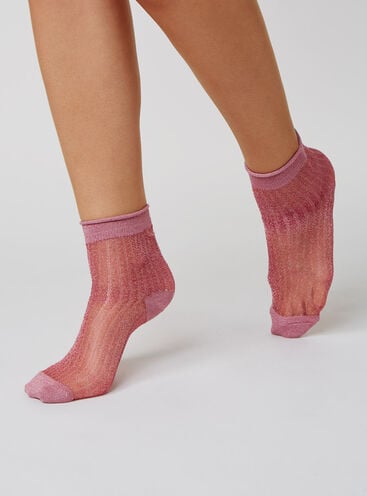 Sheer lurex socks