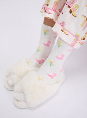 2 pack cowgirl cosy ankle socks