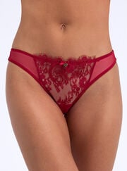 Carmine lace briefs