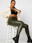 PU leather-look high waist leggings