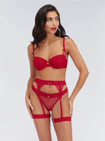 Angelique mesh balconette lingerie set