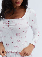Self-care pointelle short pyjama set