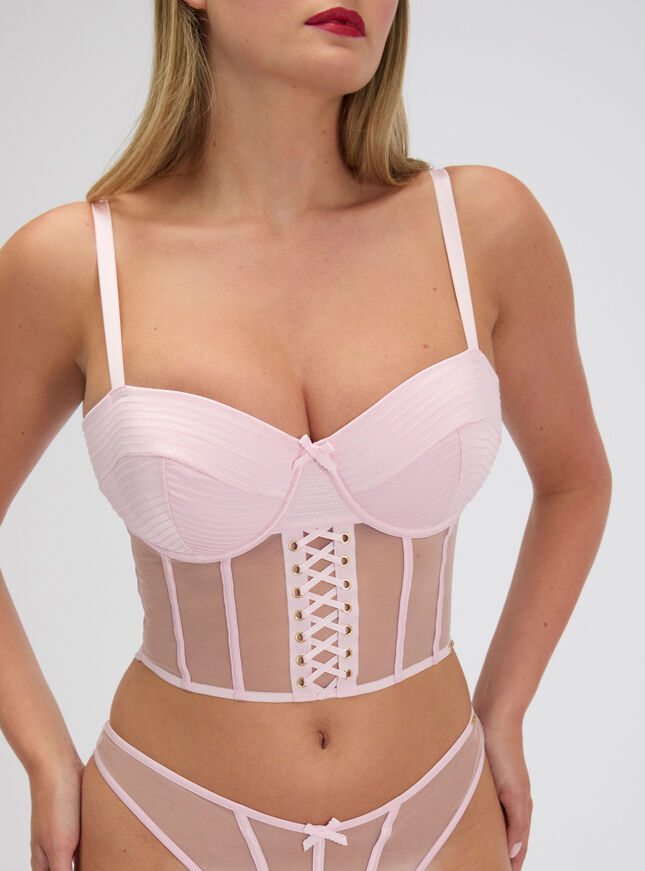 Selene satin balconette basque