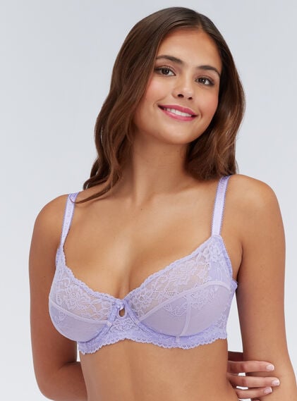 Gracie sheer lace balconette bra