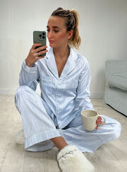 Stripe satin pyjama set