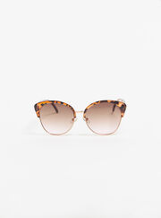 Tortoiseshell metal trim sunglasses