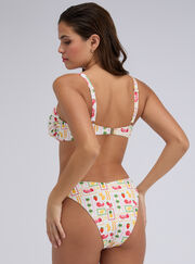 Positano printed balconette bikini top