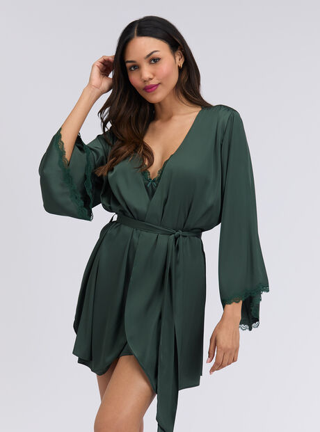 Kaya satin short robe