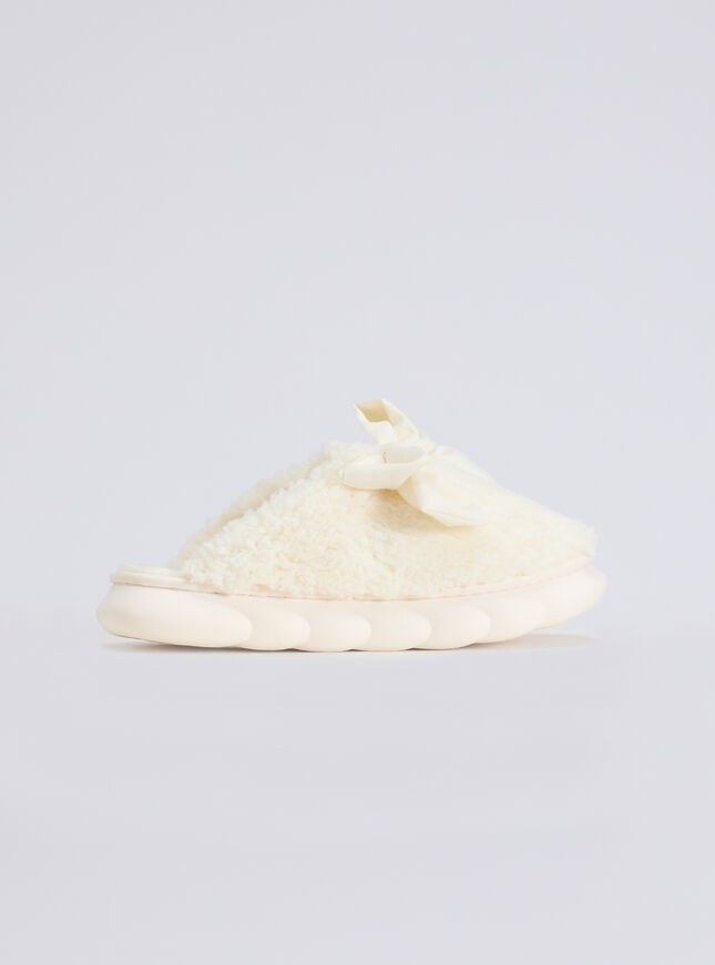 Bow cloud sole mule slippers