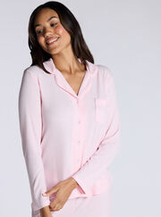 Ribbed modal pyjama top