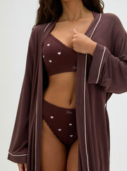 Heart embroidered seamless bralette